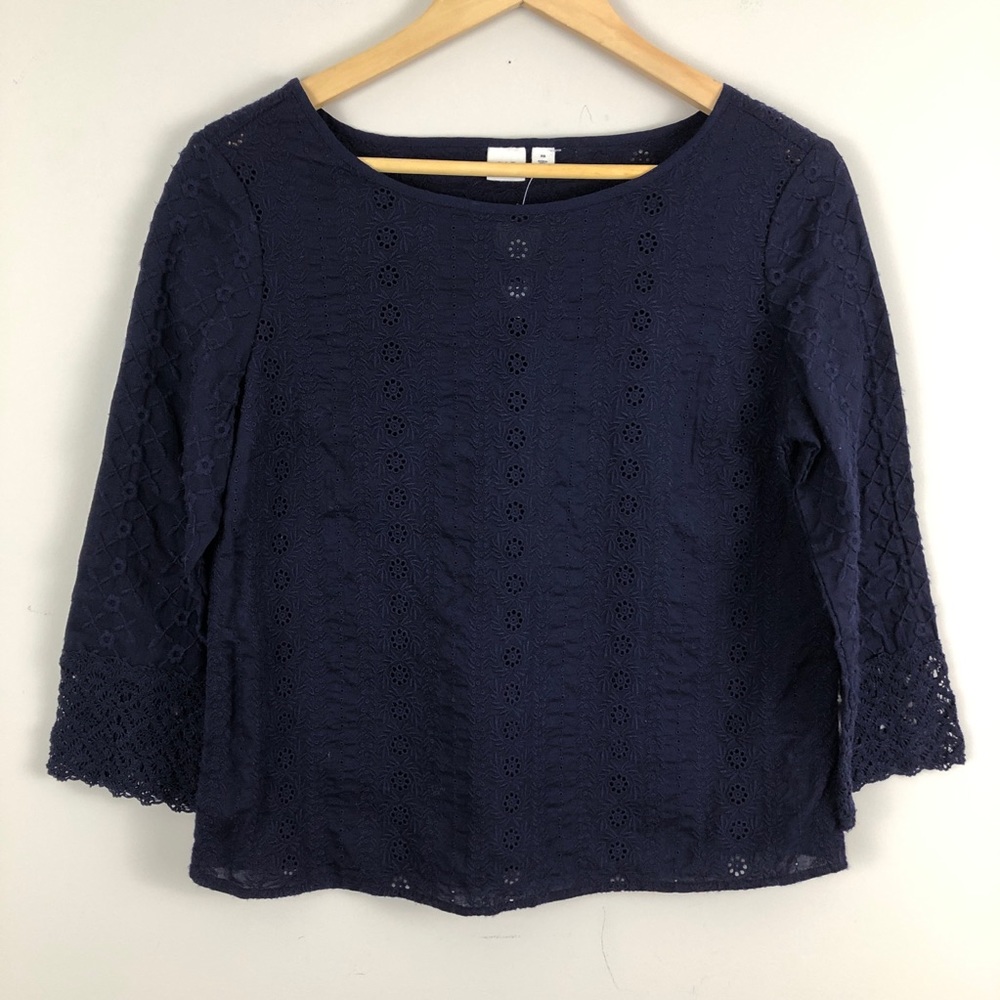 Gap Boatneck Eyelet Cutout Top
